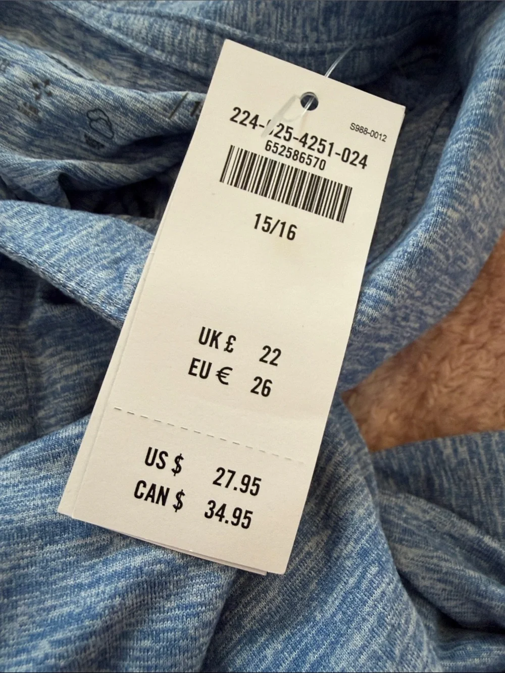 Abercrombie Kids Heathered Light Blue Polo NEW size 15/16
